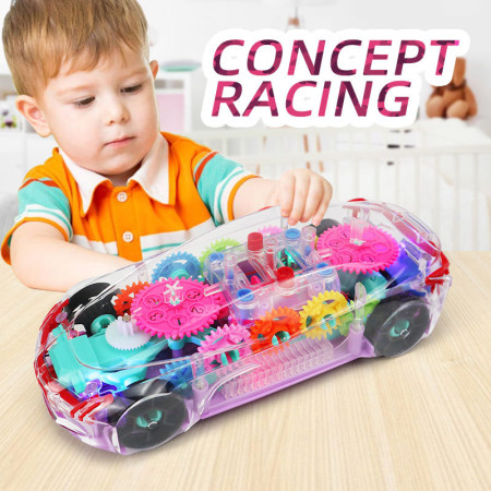 Transparent Toy Car (৩টি ব্যাটারি ফ্রি)